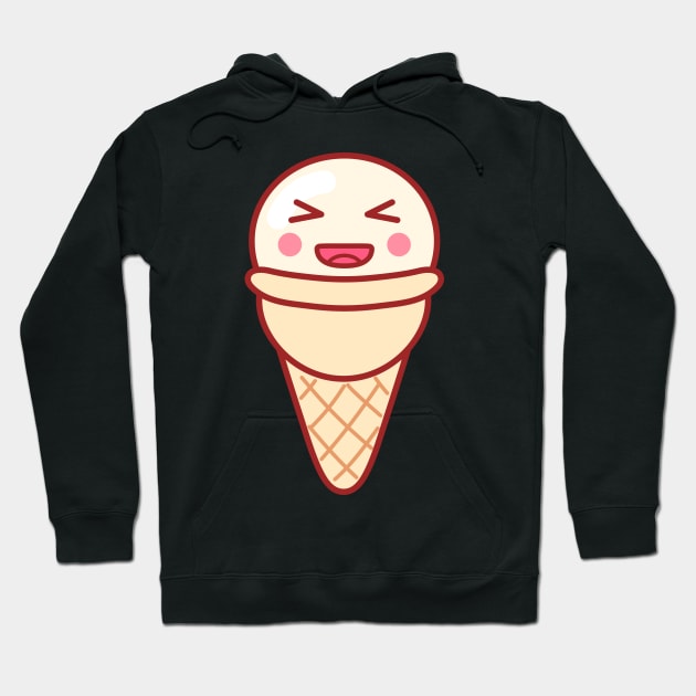 Laughing Ice Cream Emoji Minimal Hoodie by lightsonfire